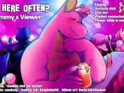 Preview 1 of "Cum Here Often?" You suck off a big pink alien! Gummy x Viewer Audio