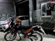 Preview 1 of wife is excited to see her husband polish her motorcycle and then give her pussy as thanks