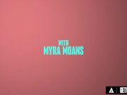 Preview 2 of UP CLOSE - Tiny Redhead Spinner Myra Moans Fully Enjoys Her Man's Pussy Eating Skills & Thick Cock