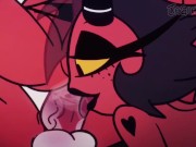 Preview 5 of Helluva Boss 3some Blitzo x Moxxie x Millie MMF
