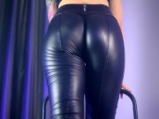 Preview 5 of Mistress Sacred - Warming Up in Leather Leggings on the TreadMill [Preview]