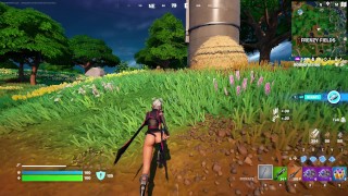 fortnite gameplay (harvester sarah pantless)