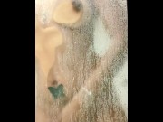 Preview 2 of Girl took a shower and fucks herself in the restroom.