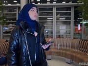 Preview 3 of The veiled Iranian Nadja gets fucked anal in the toilet and in a corridor to pay for the plane