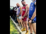 Preview 3 of Three Tradies Piss on Side of Road