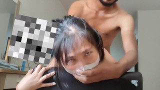 Anal Sex with my asian wife! She likes feel open and creampie