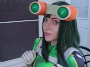 Preview 5 of Tsuyu Asui's Smoke Break 2 (MY HERO ACADEMIA COSPLAY)