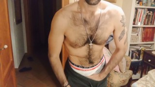 Hot hairy guy fucks fleshlight and cums all over it VOL.17