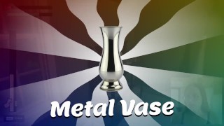 😮 BIG metal VASE STRETCHES her PUSSY and ASS 🕳️