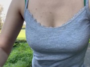Preview 2 of Showing boobs while in-line skating