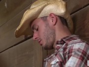 Preview 3 of MEN - Horny Farm-Boy Slut Brenner Bolton Takes Tom Faulk's & Jason Maddox's In The Stables