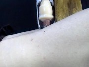 Preview 5 of Gothic femboy gets milked!/Dripping cum/Post orgasm torture
