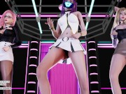 Preview 4 of [MMD] D.Holic - Chewy Ahri Seraphine Akali Hot Kpop Dance League of Legends KDA Hentai