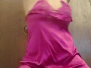 Preview 3 of Sexy girl is dancing with night dress while seducing with ass and boobs..අක්කා නටල පුක පෙන්නනවා