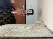 Preview 1 of Big dick getting sucked by the suction of an automatic penis pump