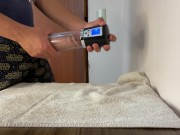 Preview 3 of Big dick getting sucked by the suction of an automatic penis pump
