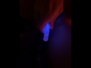 Preview 5 of Playing with a glow stick in my pussy