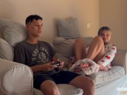 Preview 1 of My stepsister won't let me finish a video game until I fuck her first