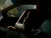 Preview 6 of Jerking Him Off in the Car in the Dark - Jamie Stone