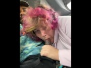 Preview 1 of BBW Slut Daphne Sucking Dick On The Bus! 😈♠️