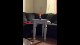 Hot Fit Guy Rides BESTFRIEND Dildo While She Not Home