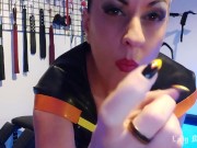 Preview 4 of Sharp Flame Nails - Lady Bellatrix tempts your fingernail fetish in latex