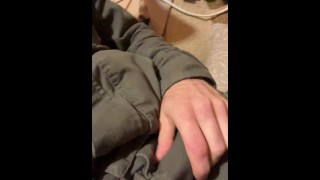 Horny guy fucks the bed and moans! Humping Pillow! Cum Handsfree