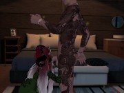 Preview 5 of Goblin Girl gets Fucked by Best Friend IRL while BOTH play VRChat
