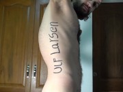 Preview 1 of Real amateur couple homemade. Body writing fetish and pissing