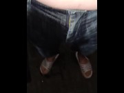 Preview 3 of Pissing and cumming in Jeans shorts!