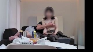Pizza Delivery Guy Gets Candid Surprise with A Hot Milf