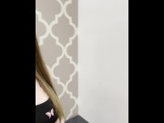 Preview 1 of Fingering and Shaking Orgasm in the Fitting Room