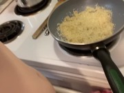 Preview 5 of The Hairiest Woman On Earth Cooks Spanish Rice! Naked in the Kitchen Episode 68