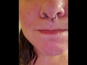 Preview 4 of Water droplet on my nose ring!
