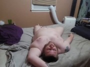 Preview 2 of Facesitting fun with hubby. Creampie ending