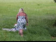 Preview 1 of BBW MILF Gets Caught Outdoors Playing with Her Tits and Pussy