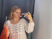 Preview 1 of Sexy try on haul braless see through