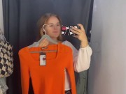 Preview 2 of Sexy try on haul braless see through