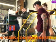 Preview 2 of Crazy Clown Slut Sabrina Nichole Catches me in her Warehouse and Uses my Cock | Nade Nasty
