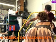 Preview 4 of Crazy Clown Slut Sabrina Nichole Catches me in her Warehouse and Uses my Cock | Nade Nasty