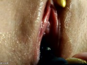 Preview 6 of Macro video, pussy masturbation with anal plug and vibrator - amateur Lalli_Puff ( Short Version )