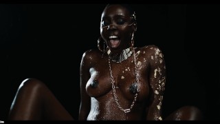 Ebony Big Ass Anal queen take str8rich big cock in her creamy pussy fuck a fan
