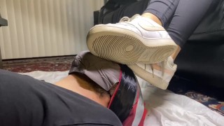 Loser Slave has to Smell My Shoes Socks and Feet after a Long day (Part 1)