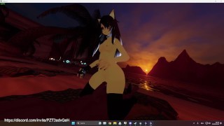 NEK0 girl rides you in Vrchat and makes Cute Sounds