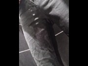 Preview 1 of Stripping freshly wet pants and masterbating and squirting