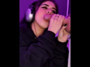 Preview 2 of Gamer girl eats a big cock