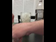 Preview 3 of Cum & Coke - My wife told me to make a drink with my frozen cum cubes and a shot of my thawed cum