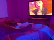 Preview 5 of Watching porn while I jerk off and fuck my ass with a dildo