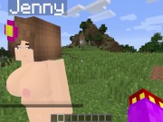Preview 2 of Minecraft Jenny Mod Blowjob from Jenny in a field!