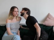 Preview 1 of French amateur - Taste game, i am kissing my best friend and lauging with her (FR Sub ENG)